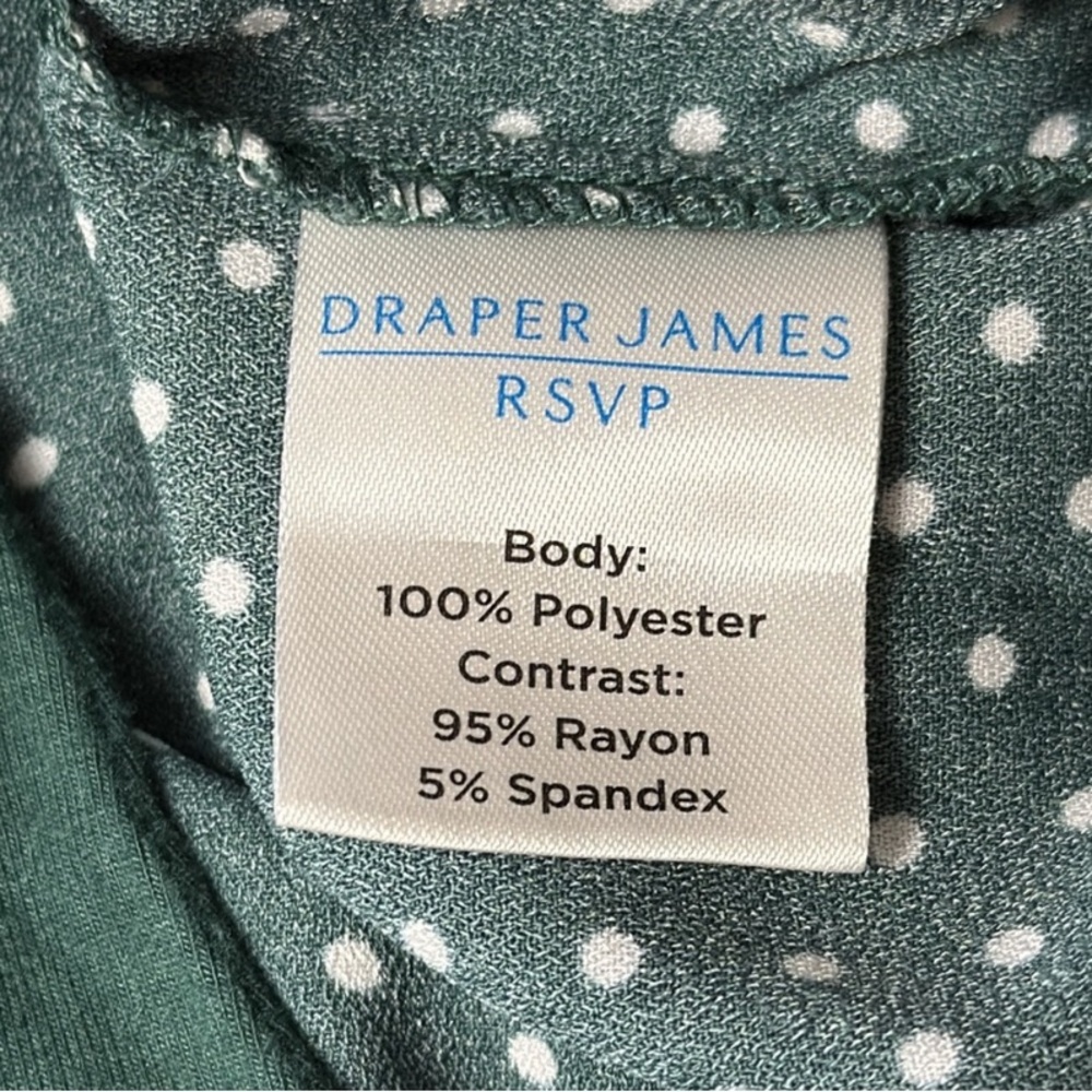 Draper James Forest Green Polka Dot Blouse - Picture 8 of 8
